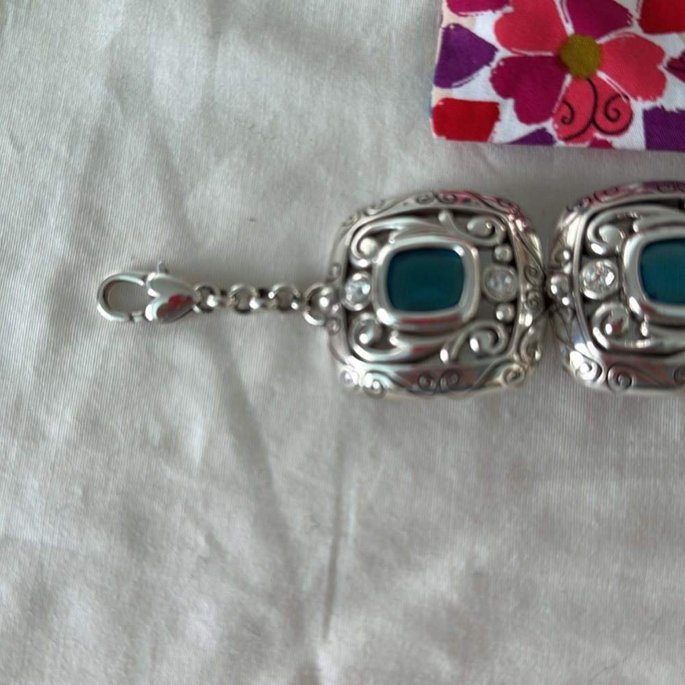 Brighton Silver and Turquoise Bracelet - Picture 3 of 4